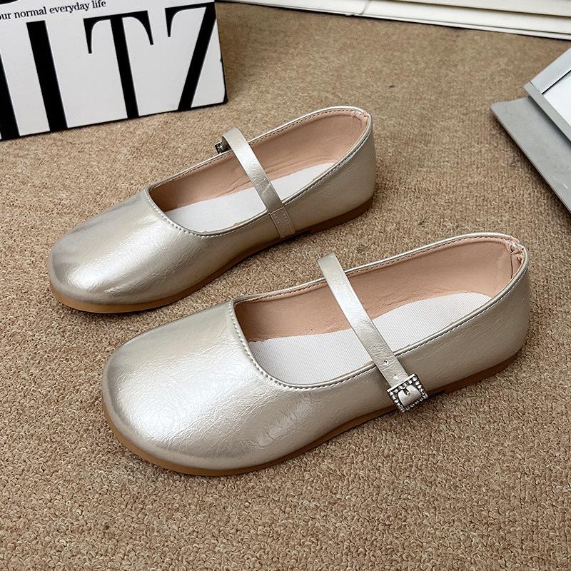 Flat-bottomed Mary Jane single shoes women's ins tide 2025 spring and autumn new Korean version versatile student flat-bottomed Doudou grandma shoes