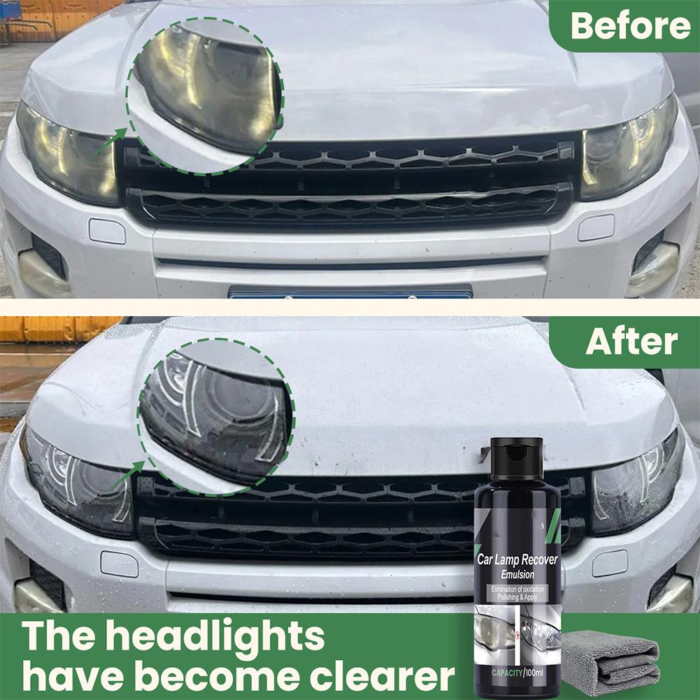 Car Headlight Polishing Cleaner Scratch Repair Polish Fluid Long-Lasting Cleaning Liquid Auto Headlamp Maintenance Refurbishment
