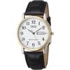 No Q Q [citizen Q Q] Watch Analog Waterproof Date Day Leather Strap A206 504 Men S White