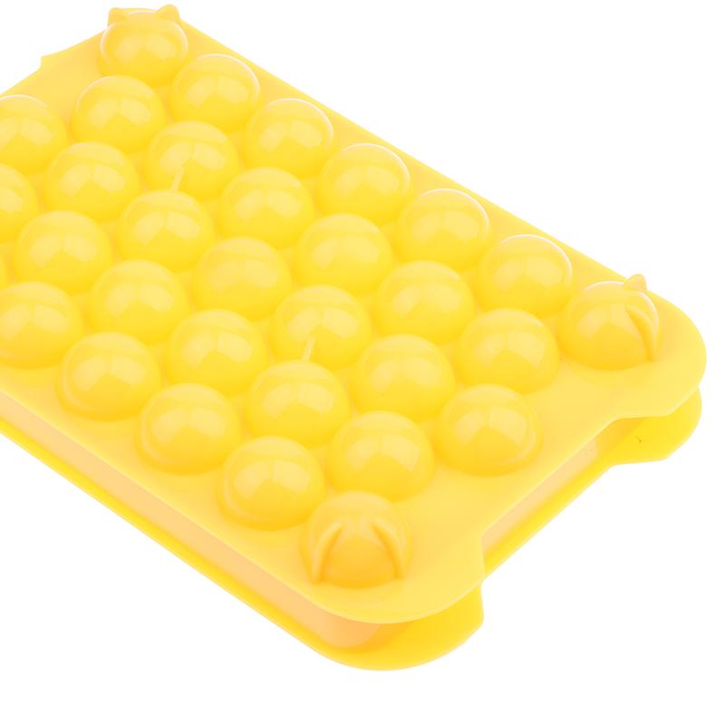 33 Hole Round Ice Cube Tray Plastic Style Ice Mold Refrigerator Spherical Diy Moulds Ice Ball Maker Kitchen Tools