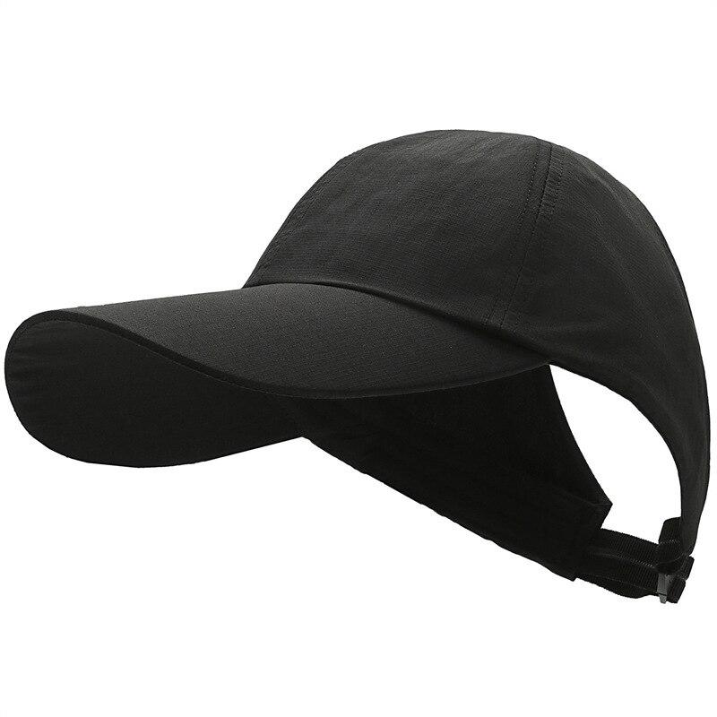 Summer  Ponytail Quick-drying Sunscreen Hat Fisherman Hat Women Shade Cap Uv Protection Soft Top Hat