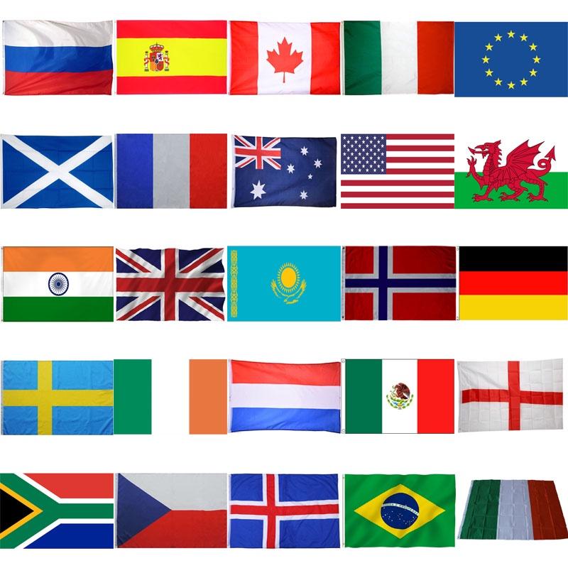 5ft X Large 3ft World Flag Country England Usa Australia Russia Gb National Eu