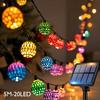 1Pcs Moroccan Ball Solar String Lights 20/30 LED Outdoor String Lights For Bedroom Garden Wedding Holiday Party Festival Decor
