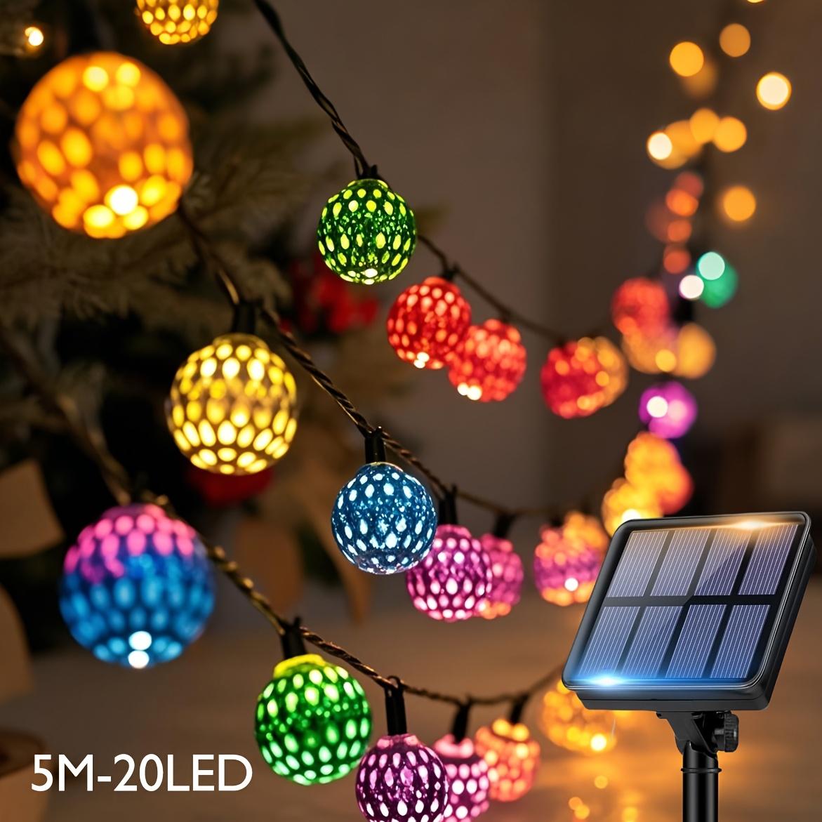 

1Pcs Moroccan Ball Solar String Lights 20/30 LED Outdoor String Lights For Bedroom Garden Wedding Holiday Party Festival Decor