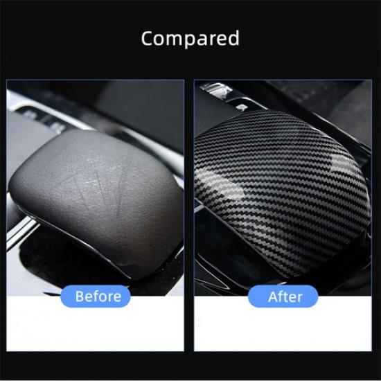 Bright ABS Carbon Fiber Style Gear Shift Knob Sticker For Benz A W177 -2024