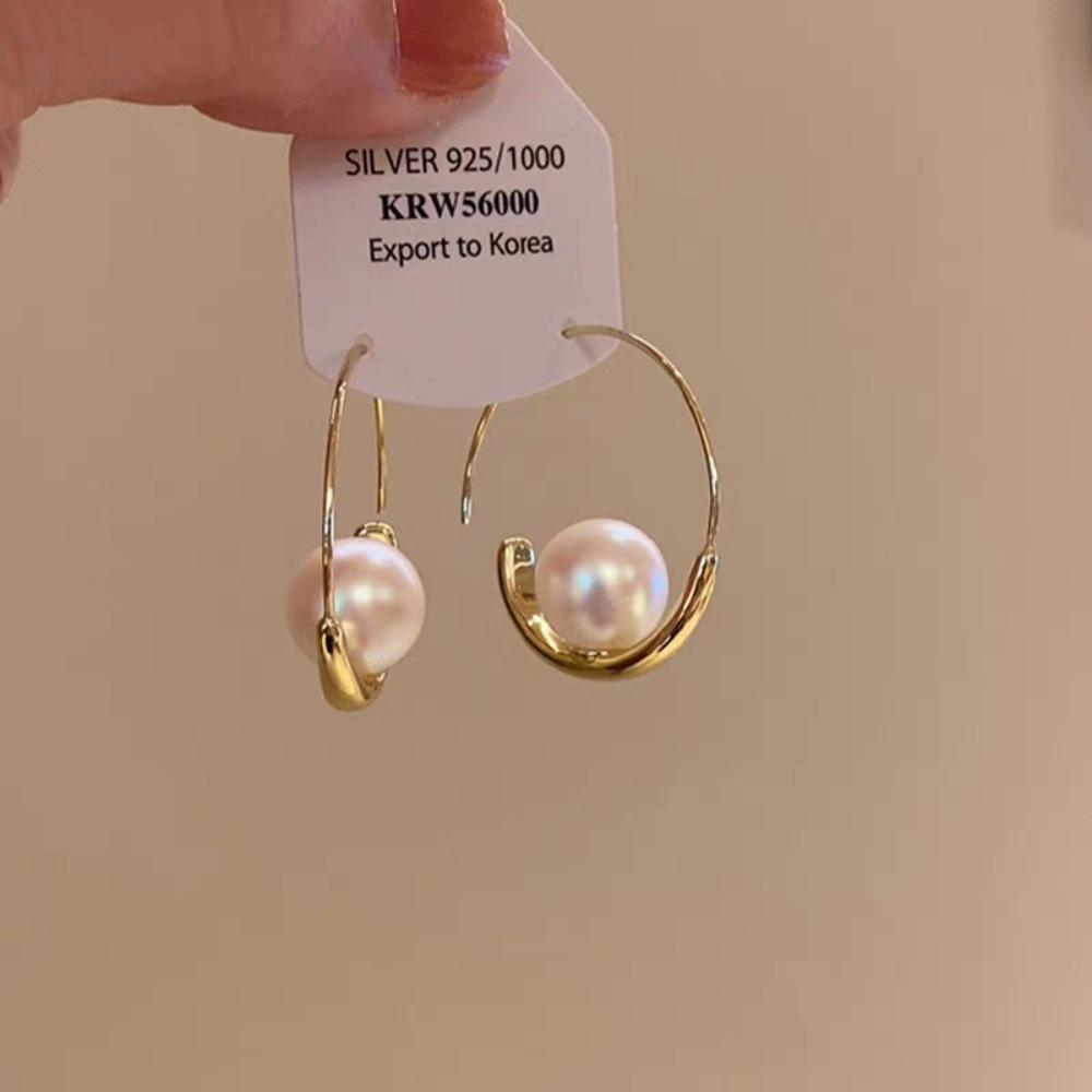 Golden Circle Earrings for Women 2025 New Ear Buckles, Light Luxury, High-end Sensory Ring Earrings, No Need To Pick Earrings When Sleeping