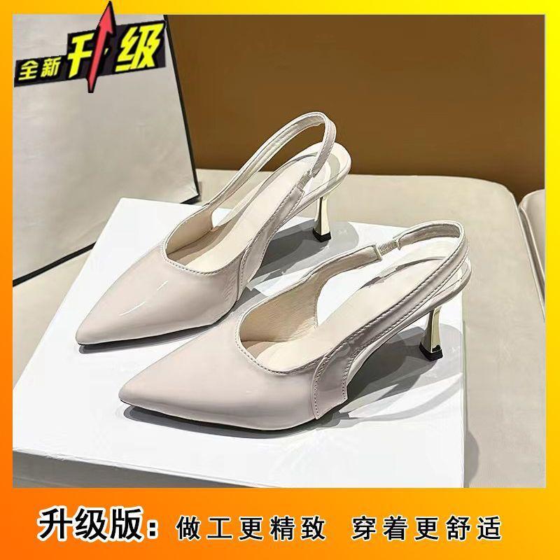 2025 spring and summer new French pointed head temperament thin heel single shoes women's fashion versatile and comfortable bag head single shoes wome