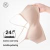 Sleek Seamless Spaghetti Strap Foundation Bra with Criss-Cross Back for Summer