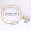 18k Gold Plated Copper Zircon OT Buckle Necklace Bracelets Ring Earring For Women Party Banquet Jewelry Set Accessory