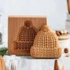 Multi-Shape 3D Wooden Cookie Cutter - Carved Biscuit Stamp Embossing Molds for Festival Baking Gingerbread Making
