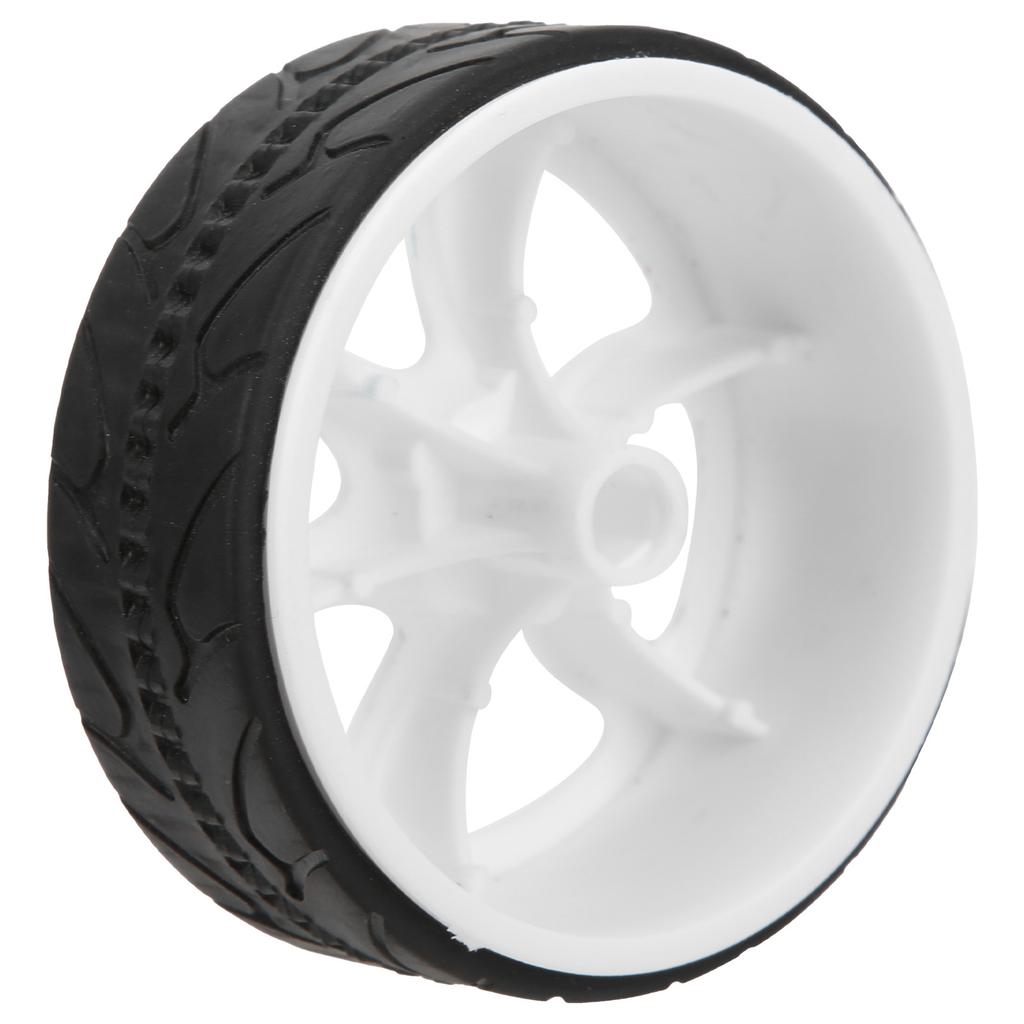 1Celsius10 Racing RC Car Wheel Plastic Wheel Hub with Grooved Rubber RC Car Spare Accessory