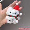 Capybara Christmas Keychain Cute Red Scarf Bear Doll Keyring Hanging Mobile Phones Bag Pendant Christmas Party Small Gifts Decor