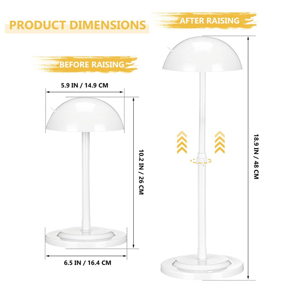 Portable Telescopic Hat and Holder Stand Adjustable Desktop Display Rack for Retail Mall Freestanding Organizer