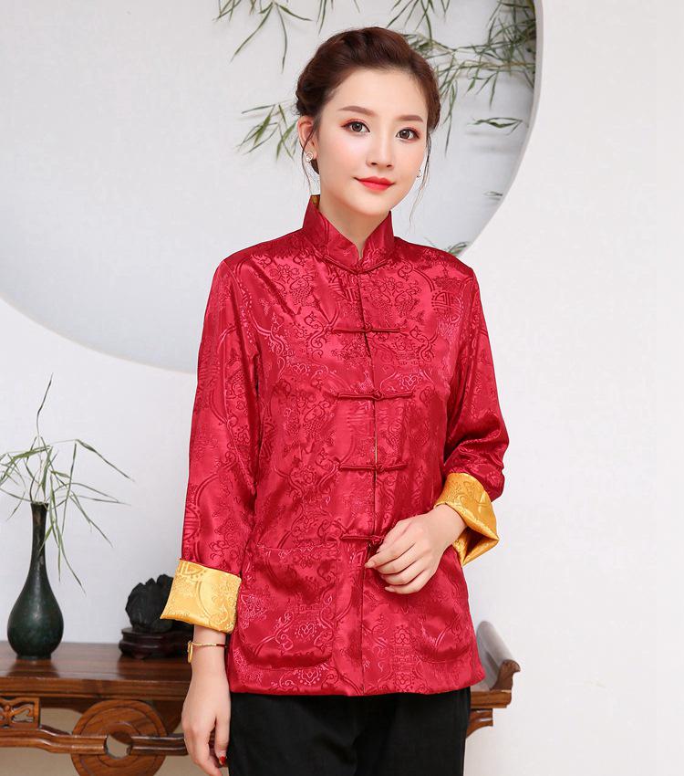 Men's Reversible Tang Suit Top - Retro Chinese Style, Stand Collar, Frog Button, Long Sleeve Outerwear