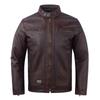 Vintage Red Brown Men Genuine Cowhide Leather Jacket Real Cowhide Jackets Slim Fit Bomber Boy Coat Spring Autumn