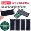 5-20Pcs Mini Solar Cell Panel 5V 0.23W 45MA Pocket Solar Charger Polycrystalline Silicon Charging Panel Emergency Power Bank