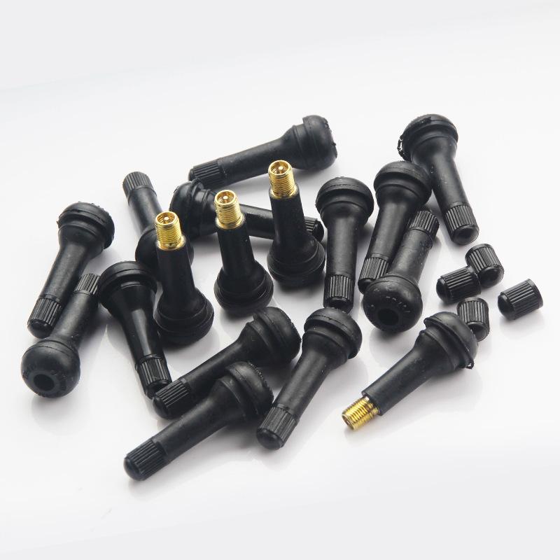 10/50/100 Stück Universelle Einsteck-Tubeless-Reifenventilschäfte aus Gummi-Legierung für Auto, Motorrad