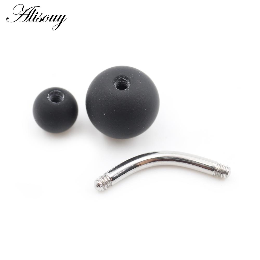 Alisouy 1 buc 14G sexy bomboane colorate cauciuc oțel inoxidabil bară buric inel piercing club de noapte fată femei corp bijuterii