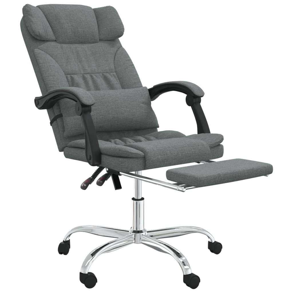Vidaxl Foldable Massage Armchair, Dark Gray, Fabric Upholstered