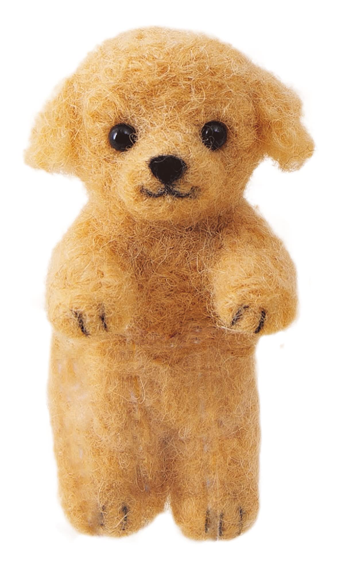 

Набор для валяния из шерсти Hamanaka Wool Sachiko Susa Fluffy Felted Toy Poodle, Дизайн, (Поза стоя) Н441-609 бежевый