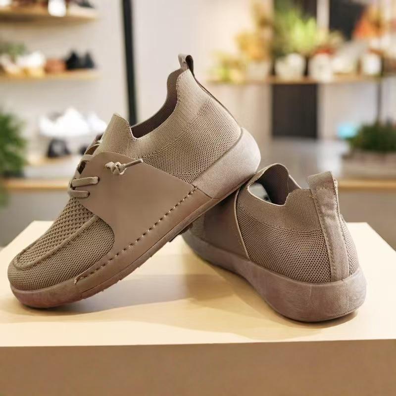 2025 autumn new casual fly-woven men's shoes breathable and versatile running shoes dad walking soft-soled driving shoes foreign trade