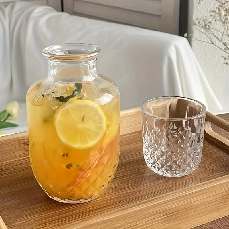 Diamond Engraved Cocktail Glass Set Single Serve Etched Juice Drink Cup Bar Atmosphere