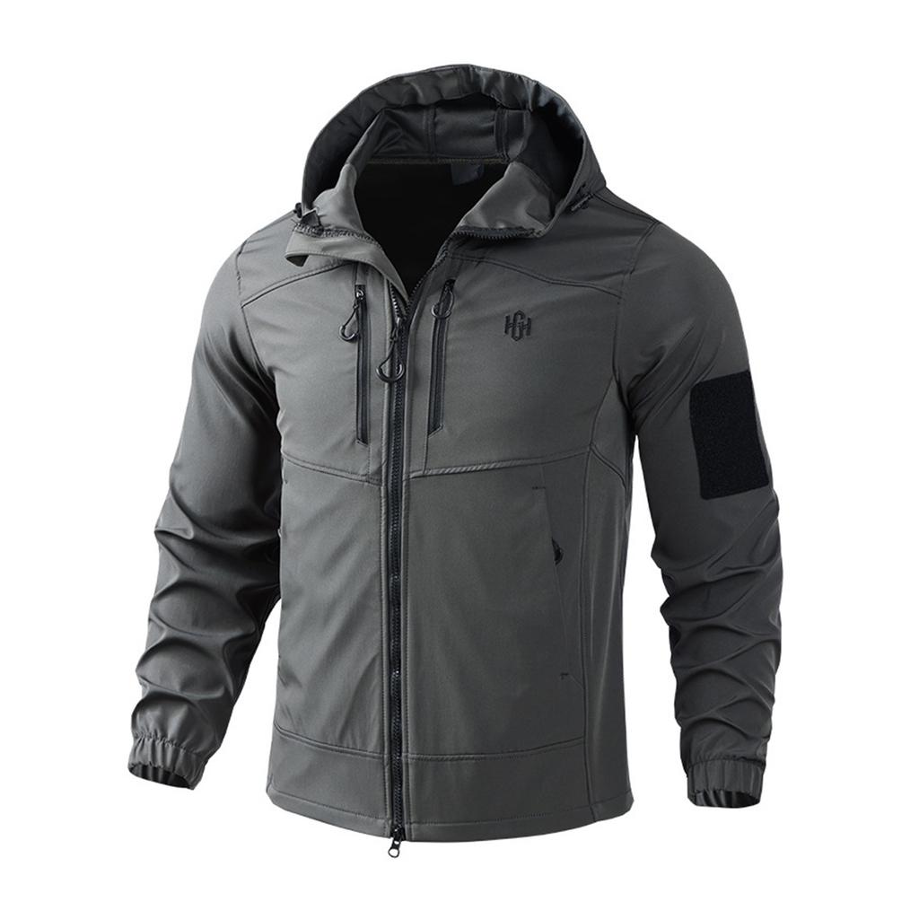 Herren Jackenanzug  Herren Arbeitskleidung  Verschleißfester Camouflage-Anzug  Trainingsanzug mit Kapuze  Bergsteiger-Outdoor-Anzug