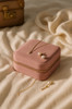 Compact Velvet Jewelry Travel Box for Rings, Earrings, and Necklaces