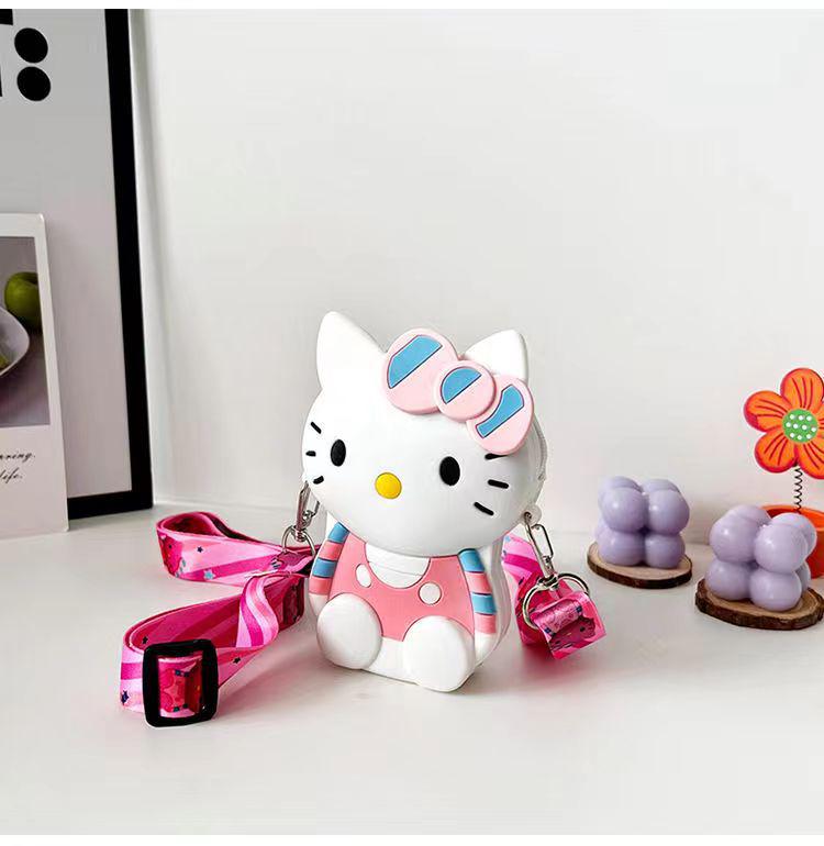 2022 Sommer Kinder Niedliche Cartoon Hello Kitty Umhängetasche - Silikon Snacktasche für Jungen & Mädchen