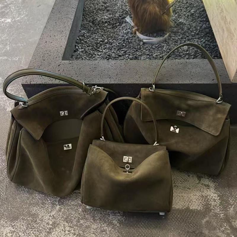 

Winter Rodeo Women Handbags Cowhide Suede Women Totes Luxury Brand Fashion Gold Buckle Shoulder Bags Lady Trend Satchel 29x10x20CM