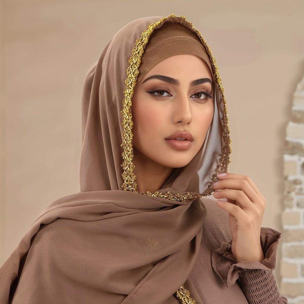 Chiffon Material Modest Covering Scarf Soft Breathable Shawl Wrap New Eid al-Fitr Hijab  Women Wear