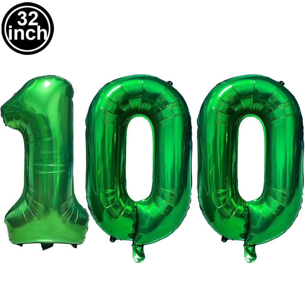 Green Large Numbers Balloon 32 Inch 0 1 2 3 4 5 6 7 8 9 Jungle Birthday Digit Bachelorette Balloons Figure Golob Party Ballon