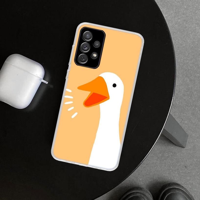 Cartoon Cute Goose Game Phone Case for Samsung Galaxy A17 A16 A26 A36 A56 A57 A37 A15 A25 A35 A55 A14 A24 A34 A54 A13 A23 A33 A5