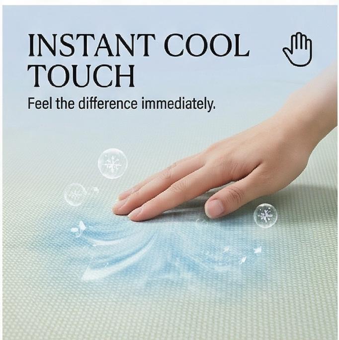 Cooling Ice Silk Rattan Mat 3-Piece Set Foldable Fitted Sheet 150/180x200cm Dorm Summer