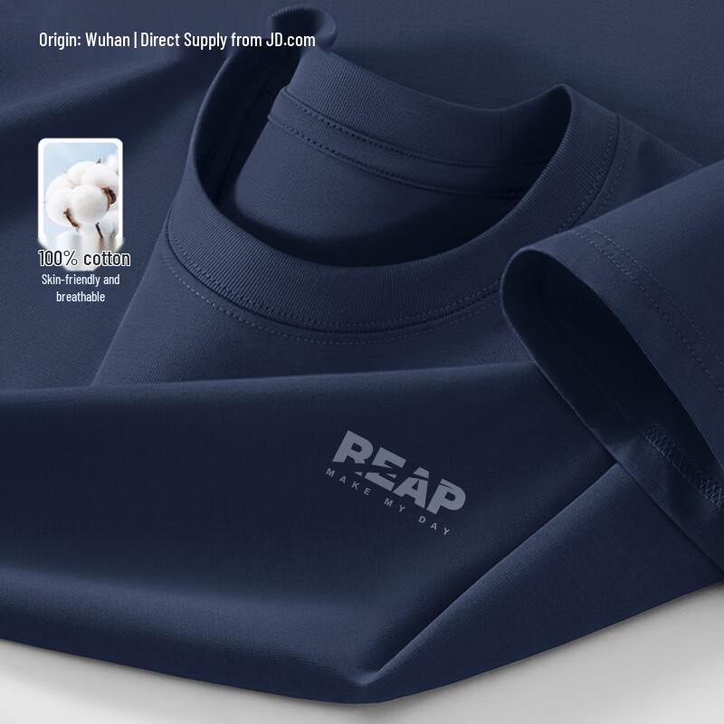 

CHUJI Men s Casual Sports Pure Cotton Short Sleeve T-Shirt L