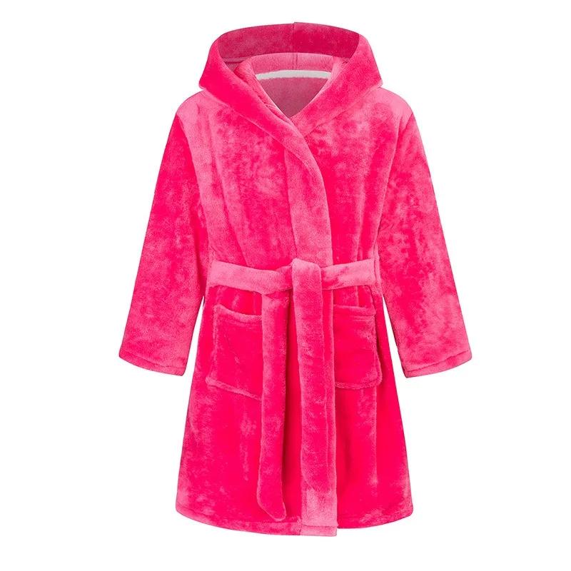 Winter Kerst Badjas Voor Meisjes Pyjama Dierlijke Badjassen met Capuchon Kinderen Kamerjas Jongens Nachtkleding Kinder Badjas 6 8 10 12J
