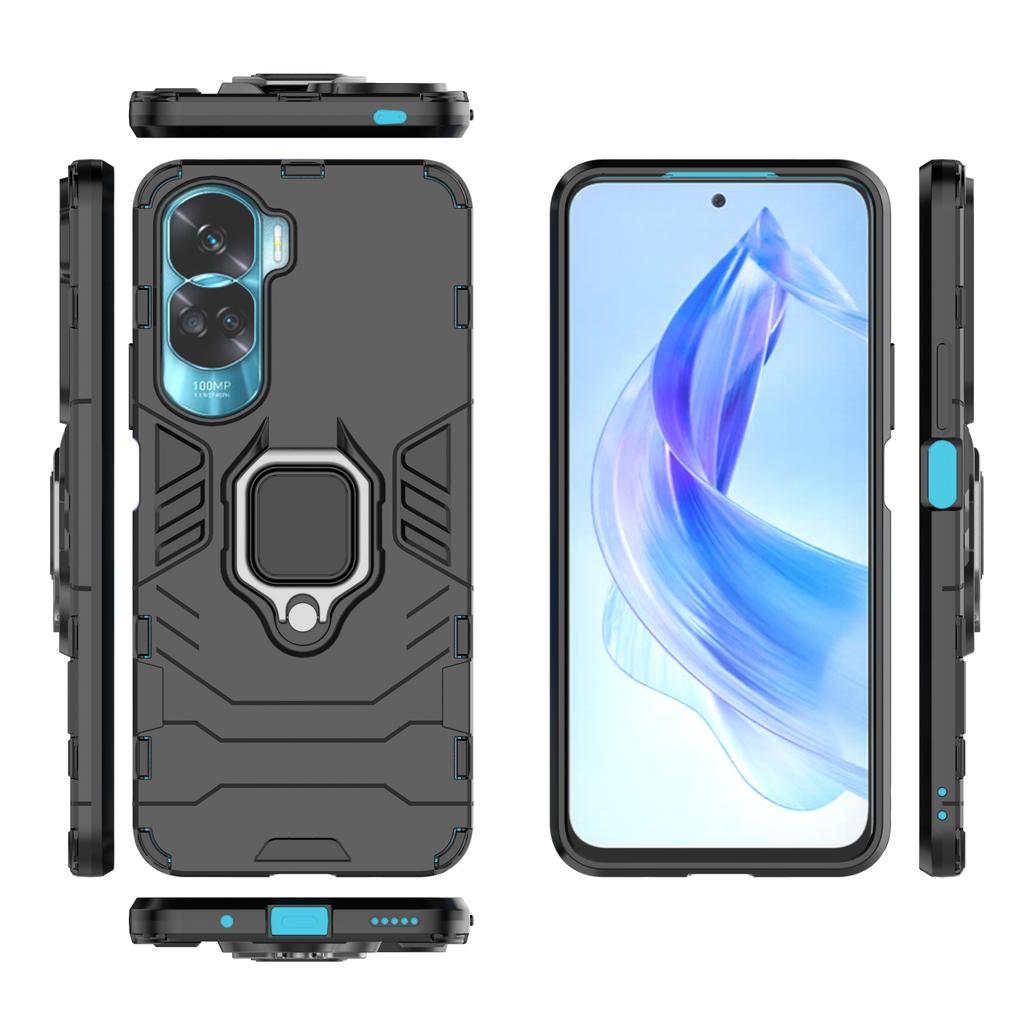 For Honor 90 Lite 5G/X50i 5G Protective Cover Ring Holder Kickstand TPU+PC Phone Case