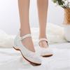 Sapatos Femininas Women Fashion Plus Size High Quality Spring & Summer Buckle Strap Canvas Shoes Dance Shoes Ab649