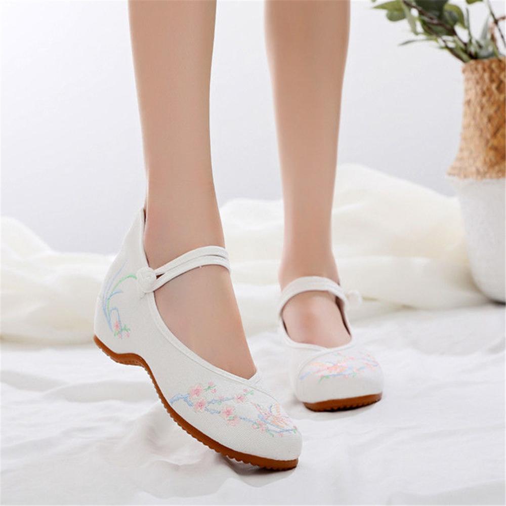 sapatos femininas women fashion plus size high quality spring & summer buckle strap canvas shoes dance shoes ab649