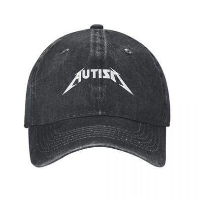 Gorra de Béisbol Estilo Unisex Meme Autismo Gorras de Mezclilla Desgastada Sombrero Casual para Exterior Correr Golf Gorra para el Sol Protección Solar para Exterior
