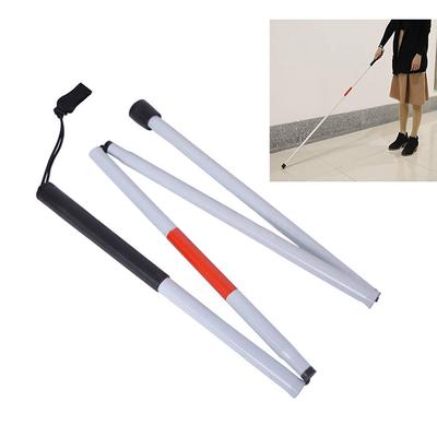 Sagit Synskadad Blind Walking Stick 4-sektion Vikbar aluminiumkäpp 124cm lång