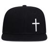 Hip Hop Cap With Cross Embroidery And Adjustable Fit For Street Style
