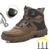 high-quality Work Boots Men Anti-smash Anti puncture Safety Shoes Men wear resistant Industrial Shoes Security Protection Boots