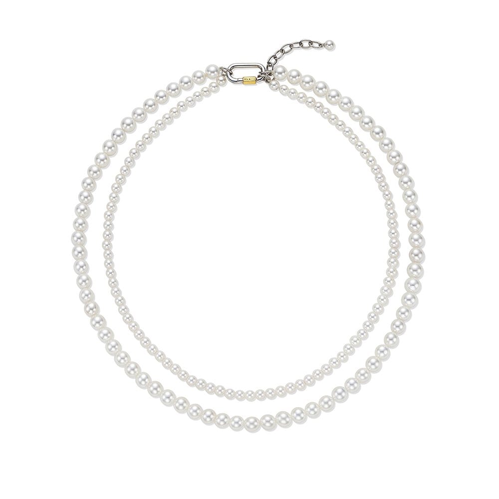 Noiyu Silver (C) White Pearl 2-Way Necklace Hl3N49302C9450