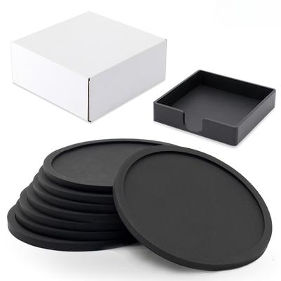 Silicone Coaster Round 10cm Thick Insulated Coaster Drink Cup Coffee Coaster