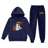 Kids Hoodie and Sweatpants Set Halloween Printed Outfit Lightweight Pullover Hooded Top and Elastic Waist Bottoms for Boys and Girls