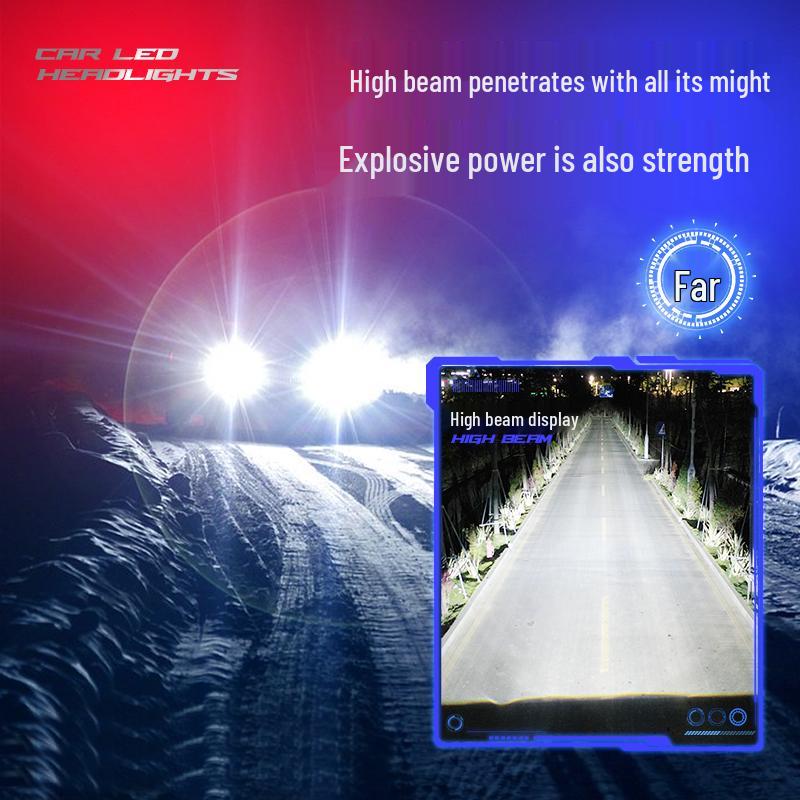 Universal 85W LED Car Headlight Bulb with Automatic Decoder, Non-Destructive 9005 Modification