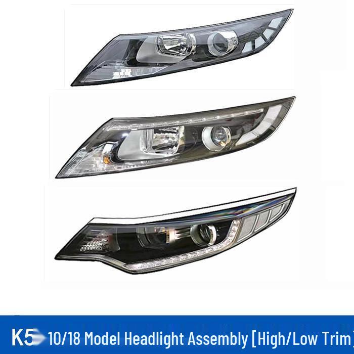 Compatible with Kia K5 (2010-2016): Headlights, High/Low Beams, Fog Lamps, Taillights, Grille Assembly.