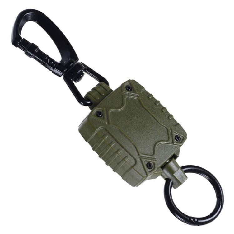 Retractable Key Chain Key Holder Reel with Carabiner 23'' Steel Retractable Cord