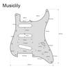 Musiclily Pro 1962 11-Hole Stratocaster Pickguard, Made In Japan for Fender Japan Strat Electric Guitar, Cream, 3-Piece Set